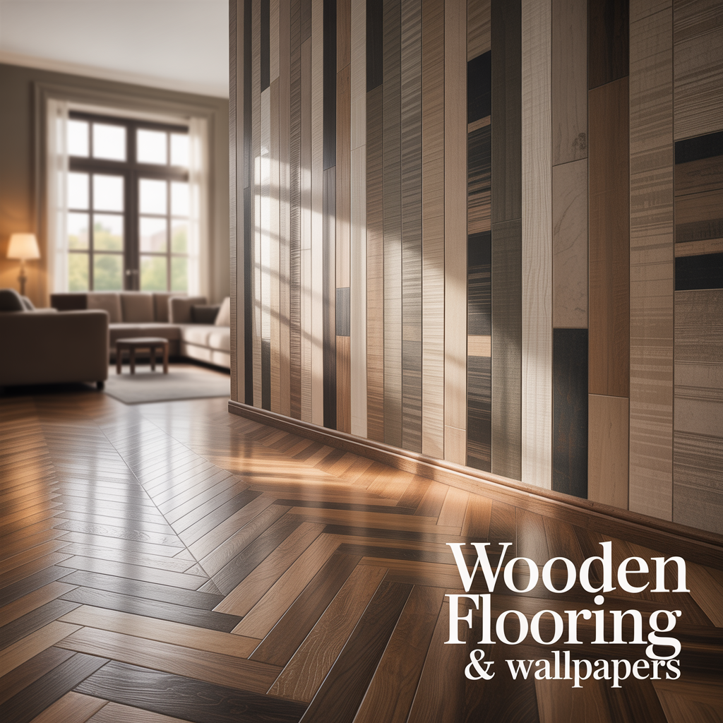 Wooden Flooring and Wallpaper by Hruthvika